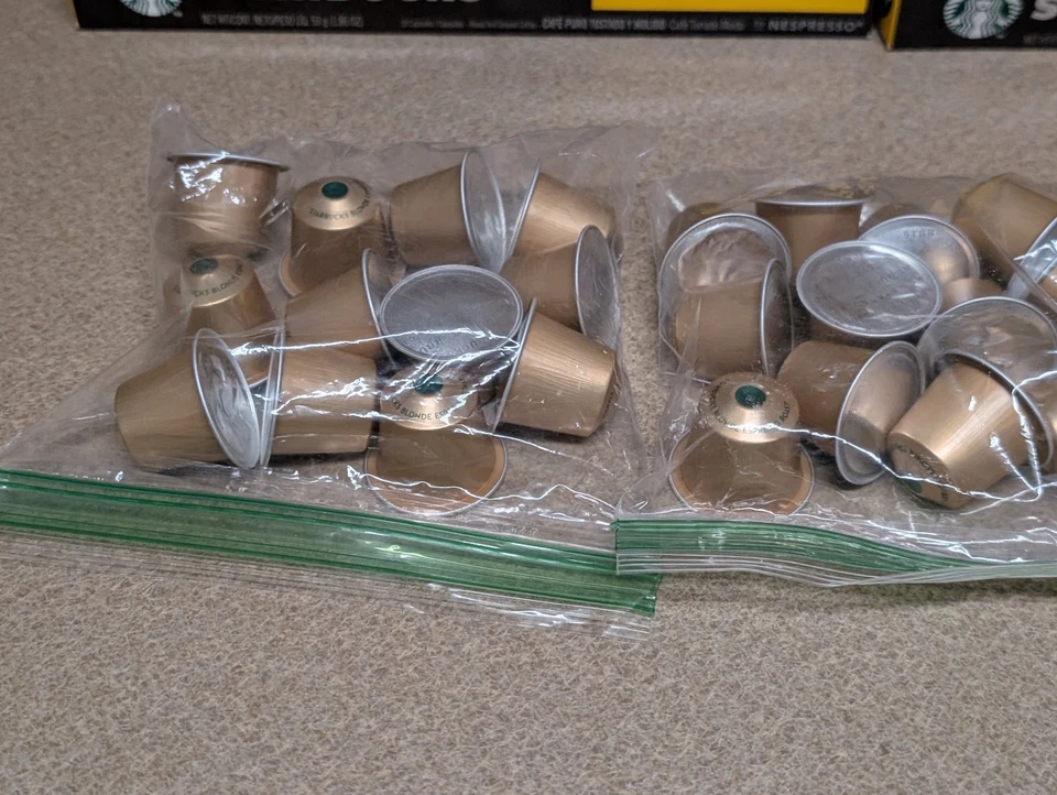 Cápsulas tostadas espresso rubias Starbucks - sueltas 54 y 10 tostadas oscuras caducan 22/06 Foto 2 de 4