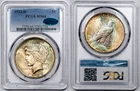 1922-D Peace Dollar - PCGS MS-64 - CAC - Lovely Rainbow Toned