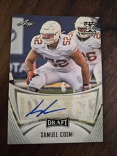 2021 Leaf Draft - Autographs Samuel Cosmi #BA-SC1 (AU, RC)