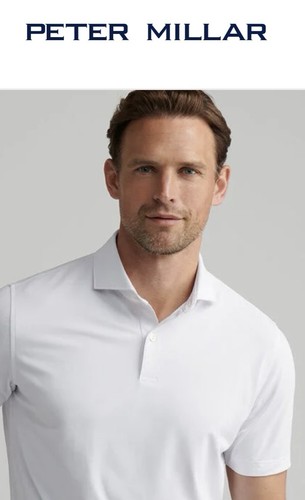 Peter Miller Crown Crafted Polo White NWT Size S