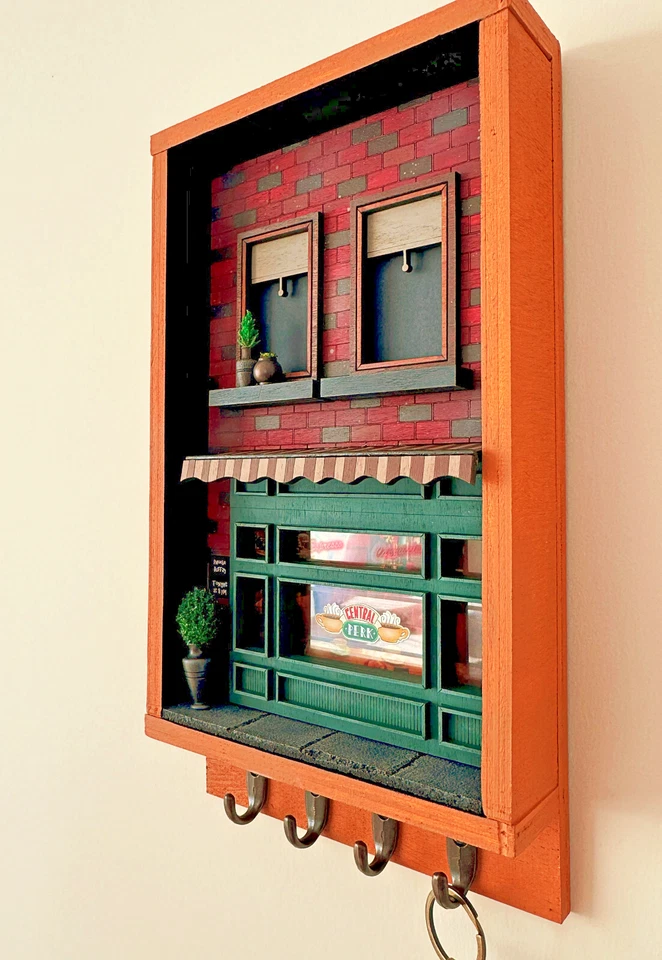 Настенный держатель для ключей Friends | настенное искусство Central Perk | настенный декор ручной работы - Изображение 3 из 4