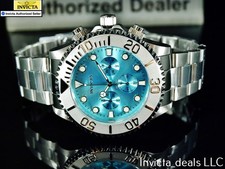Invicta Men's 47mm Pro Diver Chronograph ABYSS LIGHT BLUE DIAL Silver Tone Watch