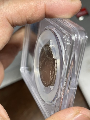 1820 USA 25 Cents große 0 Silbermünze PCGS sehr schöne Details leicht gebogen RAR - Bild 6 von 8