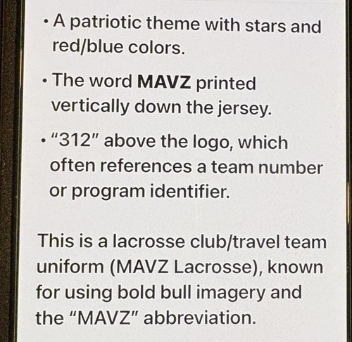 MAVZ (Mavericks) Lacrosse 3N2 Throwback Trikot EUC - Bild 9 von 9