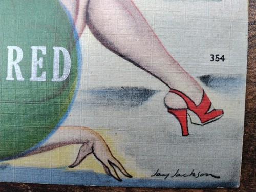 Tarjeta postal sexy 1945 mujeres ¿No vendrás a jugar conmigo?  Arte de Jay Jackson #354 - Imagen 4 de 10