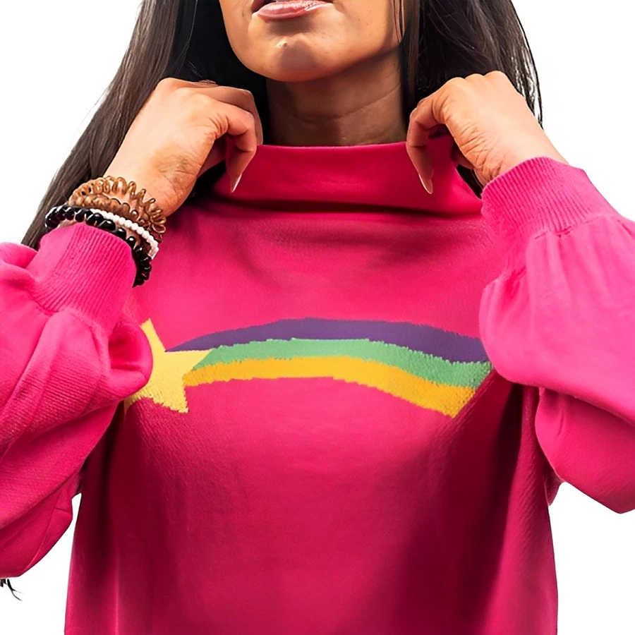 彩虹之星粉色松树卡通毛衣万圣节服装角色扮演套装 — 第 3/4 张图片