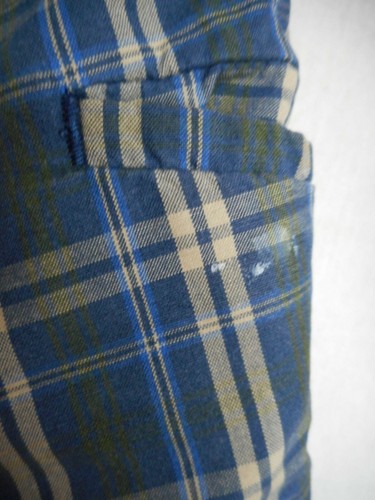 Dockers Mens Blue Green Plaid Flat front Shorts Sz 44 100% cotton - Picture 6 of 7