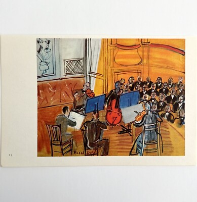 1964 Raoul Dufy Lithograph Print Music Collection Antique 1964 Raoul Dufy Lithograph Print Music Collection Antique