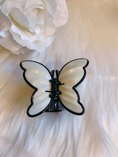 Large Butterfly Hair Claw Clip Lady Hair Barrette White Black New Fashion