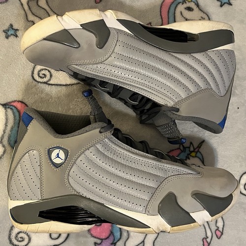 #23 Air Jordan 14 Retro Wolf Grey 487471-004 Shoes Sneakers 2014 Size 10.5 - Picture 2 of 10