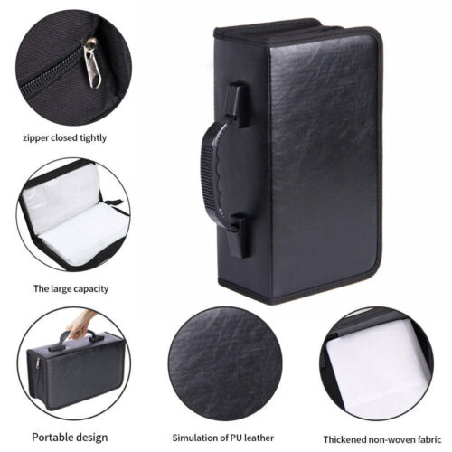 400 Disc CD/DVD Wallet Binder Book Sleeves Disc Storage Bag Carrying Case Black - Picture 5 of 14