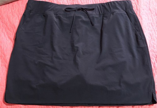 J.Jill Fit On-The-Go Skort Womens Large Navy Elastic Drawstring Waist