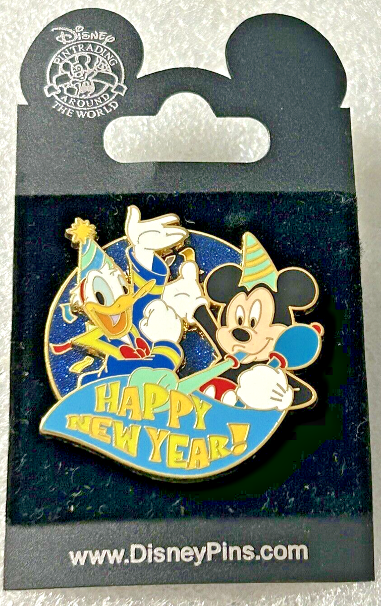 Disney Pin PP67185 Mickey Mouse and Donald Duck Happy New Year