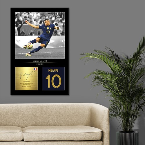 Kylian Mbappé Football Legend Canvas Print Motivational Wall Art Boyfriend Gift - Picture 2 of 10