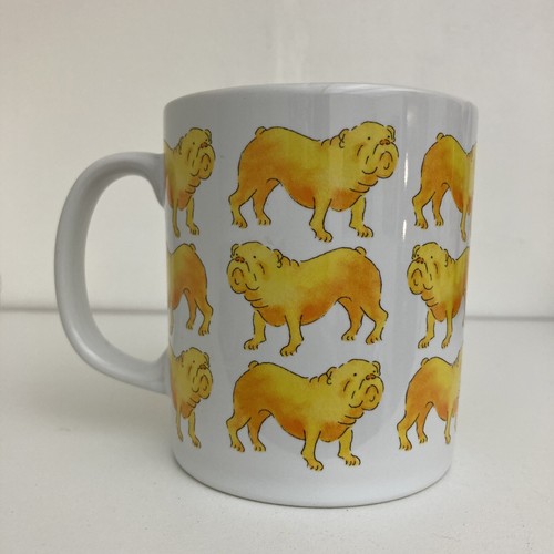 Taza de té de café de cerámica amarilla British Bulldog - Imagen 4 de 4