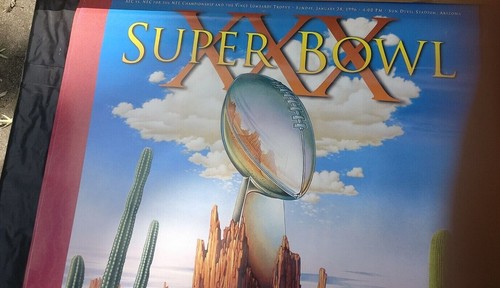 1996 NFL SUPER BOWL XXX COWBOYS VS STEELERS 20X30 POSTER MILLER BREWING COMPANY - Picture 5 of 7