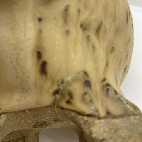Stoneware Signed Brown Speckled PIGGY BANK w/ Weathered Cork Snout Coin Removal - Picture 19 of 23