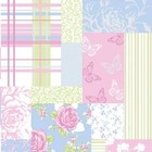 2 X Coloroll Pollyanna Sky Blue Pink Patchwork Floral Feature Wallpaper M0720