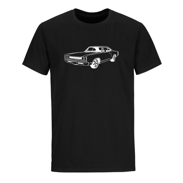 1968 Coronet Superbee diagonal view design black t shirt USA | eBay