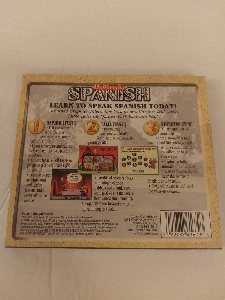 COSMI Multimedia Spanish for Windows on CD-ROM by Swift Jewel Brand New Sealed - Image 2 of 2