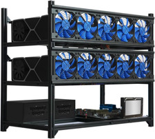 Miner Rig Case Frame 12 GPU   Premium Stackable Aluminum Mining Rig Enclosure fo