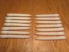 Lot of 14 Vintage NOS Unlit Spiral Twist Candles Dinner Tapers  White 8" by AMI