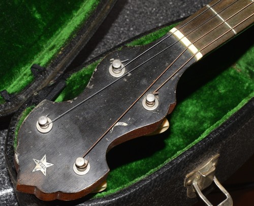 VINTAGE VEGA 4-STRING STYLE N BANJO RESONATOR BACK 19 FRET TENOR? & HARD CASE - Picture 7 of 11