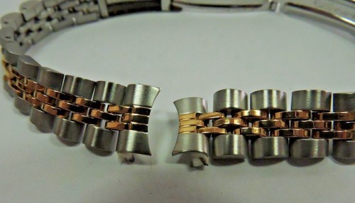 NOS Antique SPEIDEL Unisex SS Yellow Clasp Watch Band 12.5 mm Ends #P5 - Picture 8 of 11