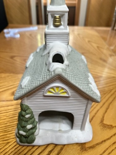 PARTYLITE "LA IGLESIA" NAVIDAD VOTIVA/VELA PORCELANA 9" ALTO IGLESIA - Imagen 5 de 9