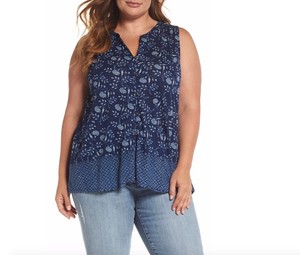 Lucky-Brand-Trendy-Plus-Size-Printed-Floral-Tank-Top-Women-039-s-1X