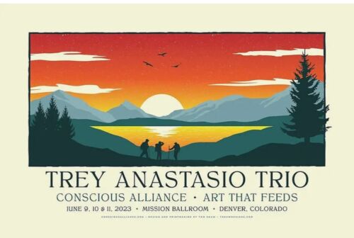 Trey Anastasio Trio | 2023 Mission Ballroom Poster | Denver CO | T Shaw | #/225