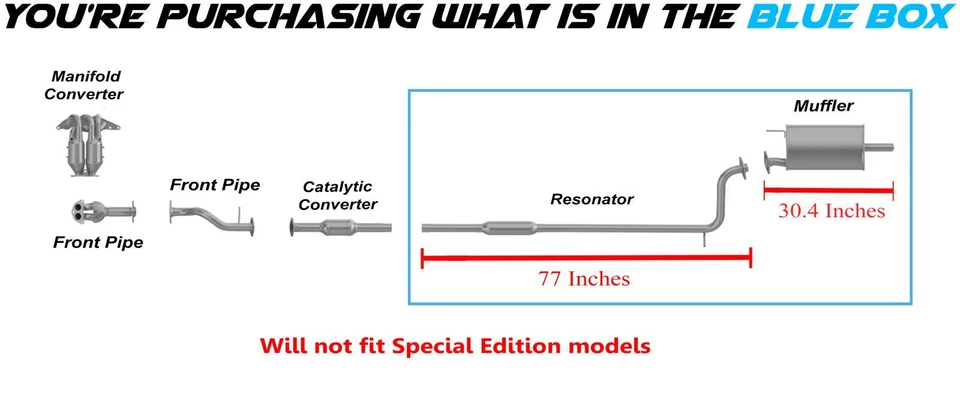 Resonator Pipe Exhaust Muffler fits: 2004-2012 Mitsubishi Galant 2.4L - Image 2 of 4