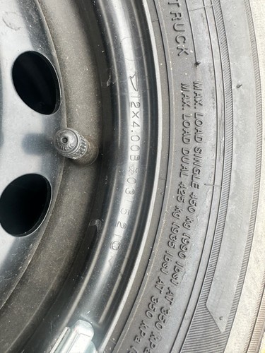 Take Off Black Mini Truck Steel Wheel Tire Set of 4 Daihatsu Hijet 4x100 145R12 - Picture 3 of 6