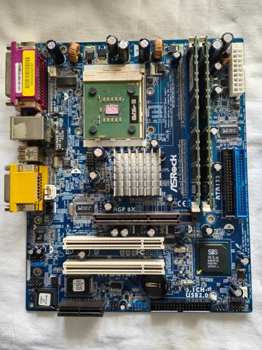 motherboard Asrock K7S41GX rev 1.03 socket 462,AMD Sempron, AGP 8x,PCI,DDR400 - Bild 2 von 16