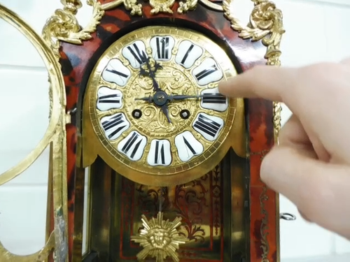Antike Französische Boulle Uhr Tischuhr Kaminuhr Paris 1860 Restauriert - Video 1 von 1