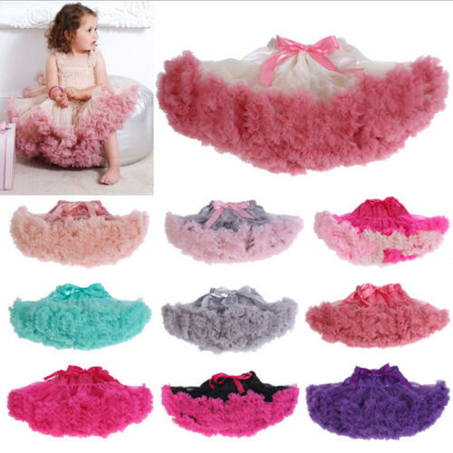 New Cute Casual Girls Child Multi Layers Kids Tutu Skirts Tulle Dress Up Party - Afbeelding 1 van 19