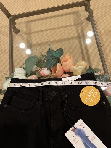 NWT! YMI Jeans High Rise Flare Black Jeans Women Size 5/27 - Picture 7 of 21