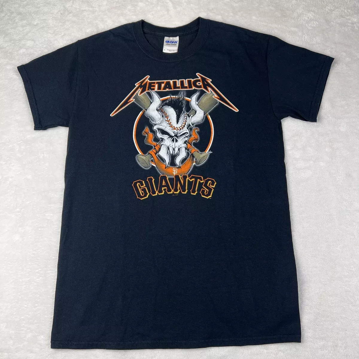 San Francisco Giants Metallica Band Shirt Small Men MLB Black Baseball Rock Tee