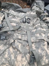 US MILITARY ACU MOLLE II LARGE RUCKSACK FIELD PACK W FRAME & POUCHES COMPLETE