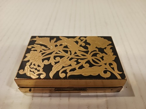 Vintage Elgin American Gold Tone Compact Mirror Music Box Gold Tone Works - Picture 2 of 19