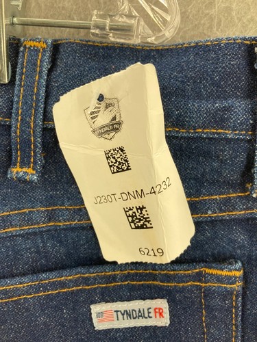 Tyndale FR Jeans Size Mens 42x32 USA Made Cotton Denim Straight Leg NWT - Picture 8 of 14