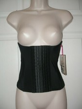 Belly Bandit Mother Tucker Corset Shapewear XS Black Hook  Eye Closure NWT