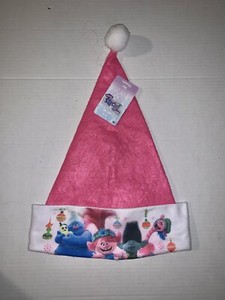 Disney Christmas Holiday Frozen II Purple Santa Hat Elsa and Anna with Tag