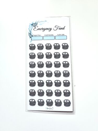 Savings Challenge Insert Blue Water Resistant Laminated Cash Budget Binder - Picture 6 of 54
