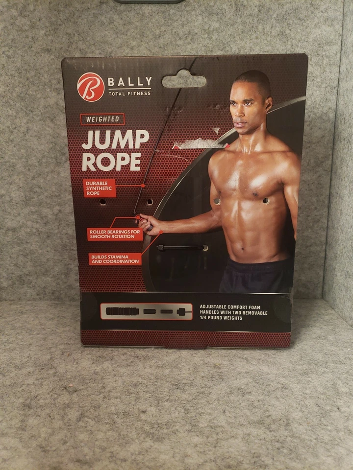 Nueva cuerda de saltar Bally Total Fitness 9 pies longitud ajustable negra rotación suave Foto 2 de 3