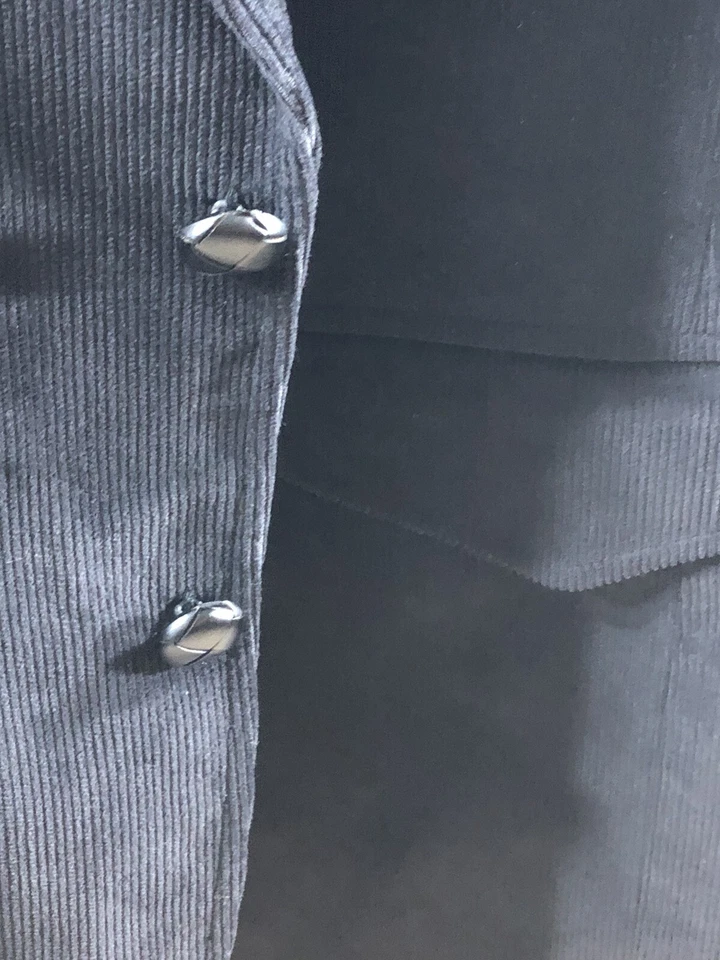 Blazer CCC Western Wear Talla 48 Negro Vintage Rockabilly Western Pana Foto 4 de 4