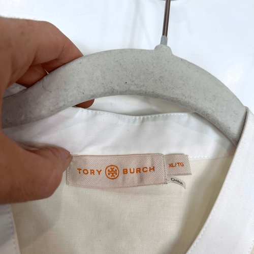 Abito Tory Burch XL tunica floreale midi camicia girocollo manica lunga toilette - Foto 4 di 16