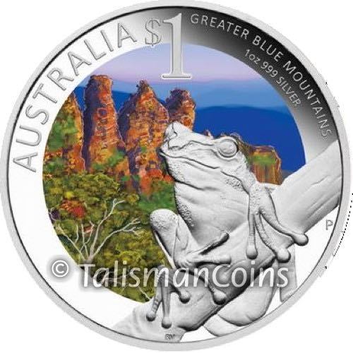 Celebrate Australia 2011 FROG Tree Greater Blue Mountain Sydney ANDA 1 Oz Silver - Picture 1 of 4