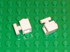 2 x LEGO white Brick 1 x 1 with Handle 2921 / Set 10173 4560 10214 4561 10225...