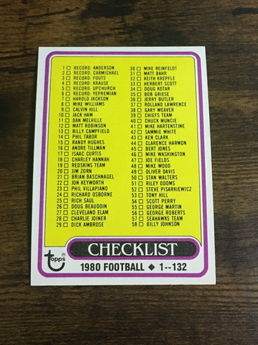 1980 Topps Football Cards You Pick List / Complete Your Set 1-250 - Picture 102 of 247